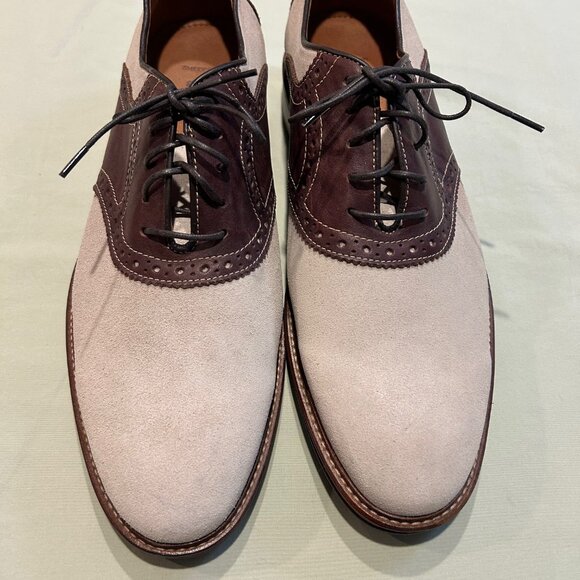 Johnston & Murphy Men\'s Cream and Brown Derby Shoes Size 10M main image 7